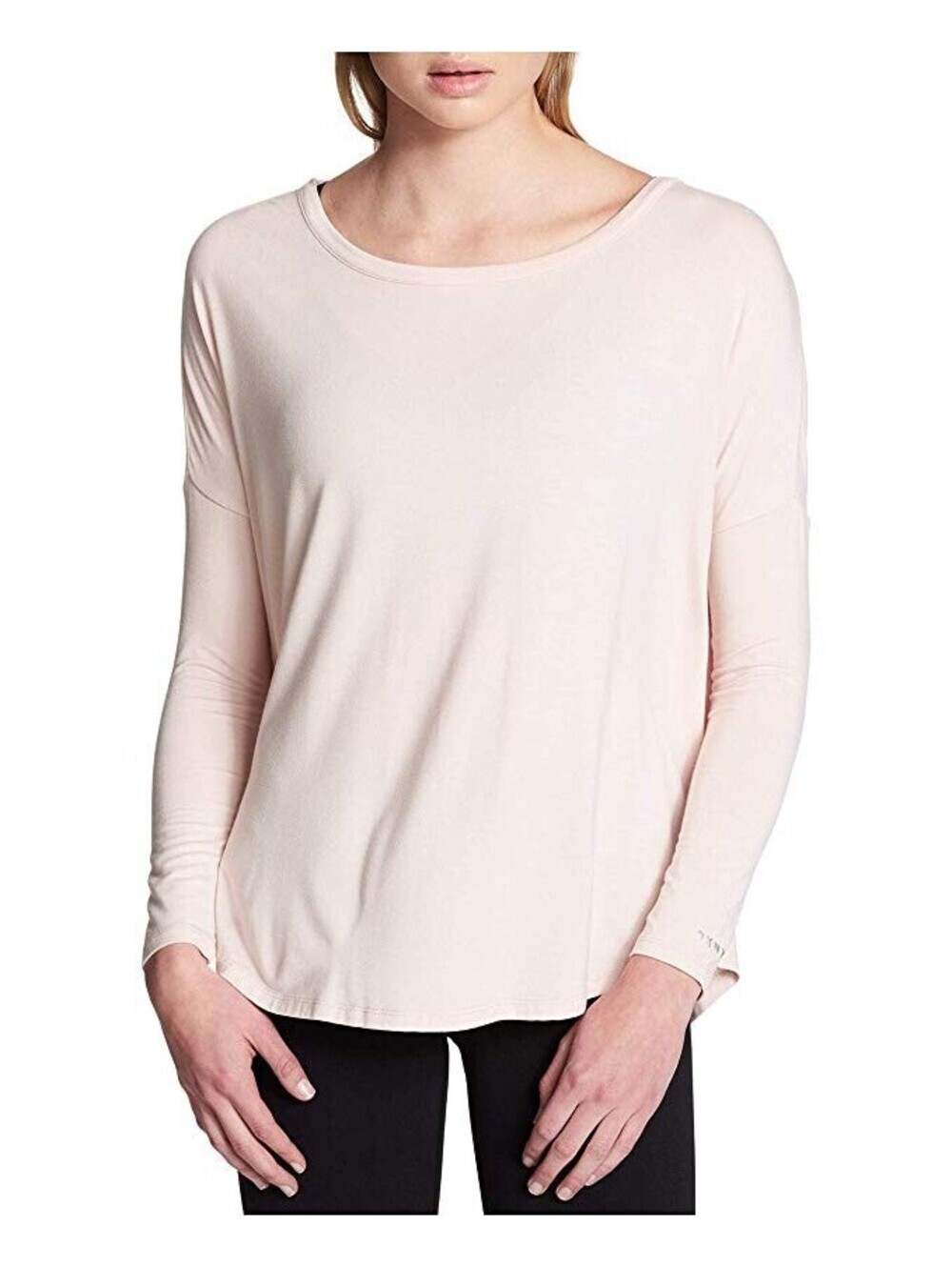 DKNY Womens Sport Knit Cut-Out Back T-Shirt Size S